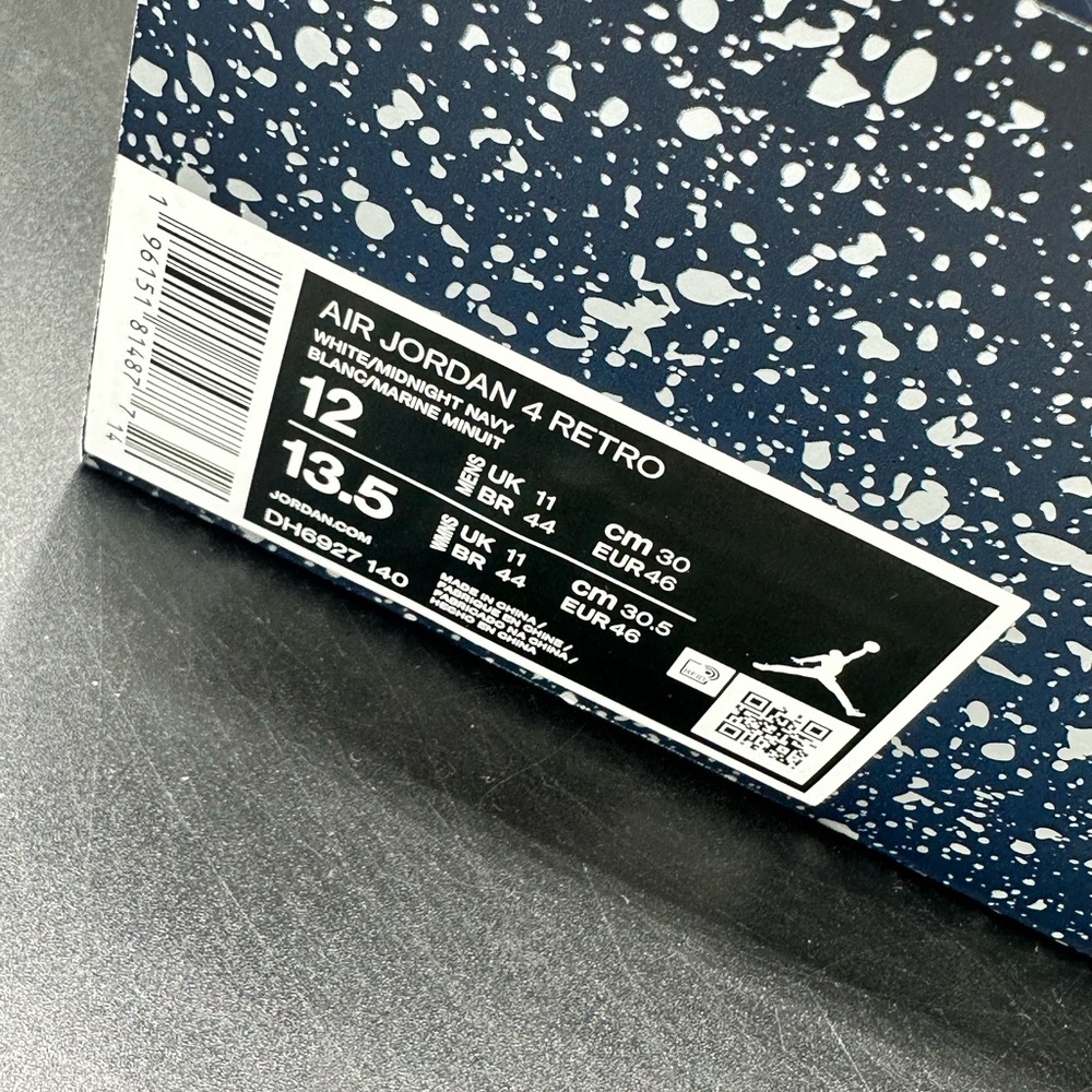 AIr Jordan 4 Midnight Navy Size 12 DH6927-140 NEW WITH BOX - Picture 5 of 5